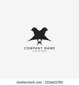  Set of Bird logo template with line art style. Creative abstract bird logo collection.