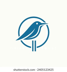 Conjunto de plantillas de logotipo de pájaro con estilo de arte de línea. Colección del logo de un ave abstracta creativa. Ilustración vectorial en el estilo simple de la mano y de la linocut - impresión natural, cartel o logotipo diseño de aves logo