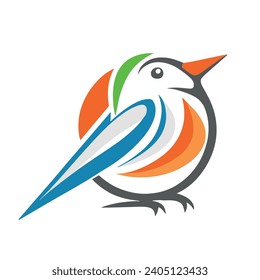 Set of Bird logo template with line art style. Creative abstract bird logo collection. Vector illustration in simple hand drawn and linocut style - natural print, poster or logo design birds logo