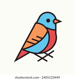 Conjunto de plantillas de logotipo de pájaro con estilo de arte de línea. Colección del logo de un ave abstracta creativa. Ilustración vectorial en el estilo simple de la mano y de la linocut - impresión natural, cartel o logotipo diseño de aves logo