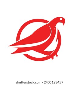 Set von Bird-Logo-Vorlage mit Linienart-Stil. Kreative Kollektion abstrakter Vogel-Logos. Vektorgrafik im einfachen, handgezeichnet und im Linocut-Stil - Logo für natürliches Druck, Poster oder Logo