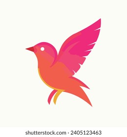 Set of Bird logo template with line art style. Creative abstract bird logo collection. Vector illustration in simple hand drawn and linocut style - natural print, poster or logo design birds logo
