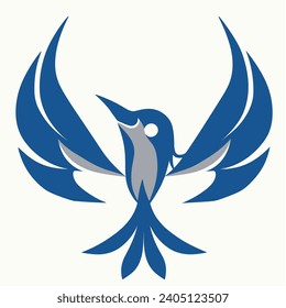 Set of Bird logo template with line art style. Creative abstract bird logo collection. Vector illustration in simple hand drawn and linocut style - natural print, poster or logo design birds logo