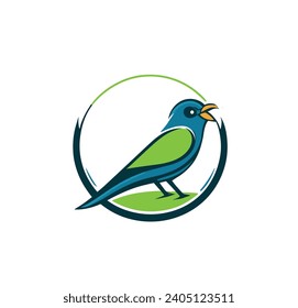 Set of Bird logo template with line art style. Creative abstract bird logo collection. Vector illustration in simple hand drawn and linocut style - natural print, poster or logo design birds logo
