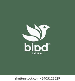 Conjunto de plantillas de logotipo de pájaro con estilo de arte de línea. Colección del logo de un ave abstracta creativa. Ilustración vectorial en el estilo simple de la mano y de la linocut - impresión natural, cartel o logotipo diseño de aves logo