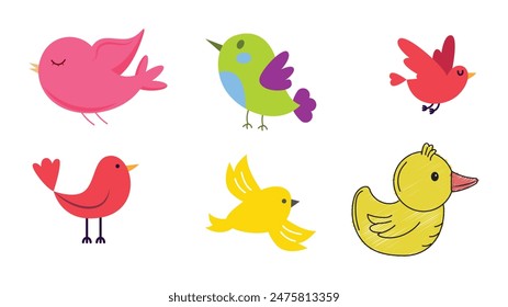 A set of bird vector  collection