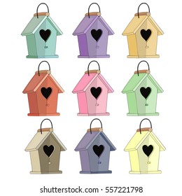 Set birdhouses
