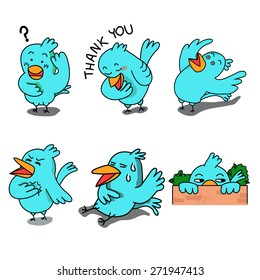 Set of birds character 2