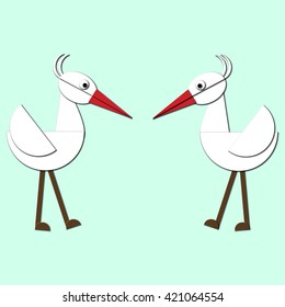 Set of birds circles