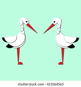 Set of birds circles