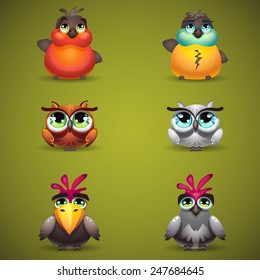 Set birds gather to play match 3 magic forest.