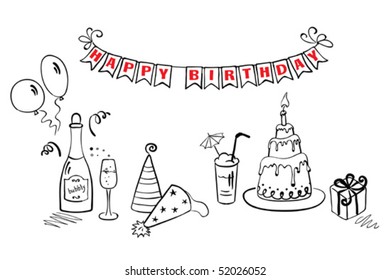 Set birthday - black