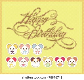 set of birthday card collection