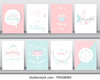 Set of birthday cards