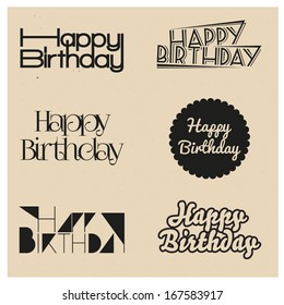 Set of birthday icons