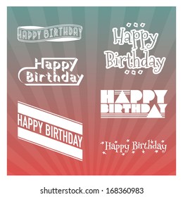 Set of birthday icons