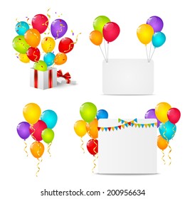 Set of Birthday objects for Your design