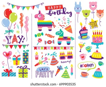 Set Of Birthday Party Design Elements