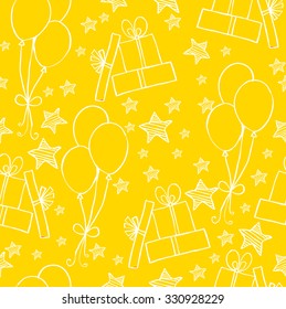 set of birthday pattern - illustration