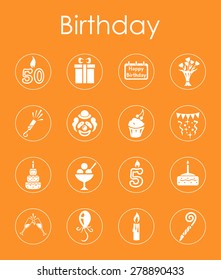 It is a set of birthday simple web icons