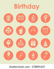 It is a set of birthday simple web icons