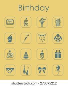 It is a set of birthday simple web icons
