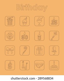It is a set of birthday simple web icons
