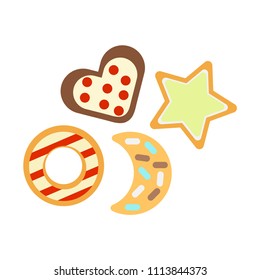 Set biscuit, vector illustration. EPS 10.