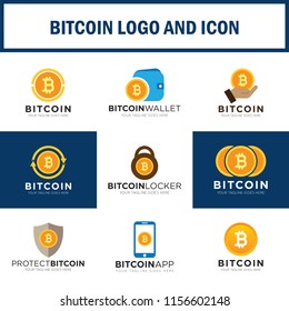 set bitcoin logo, icon, symbol