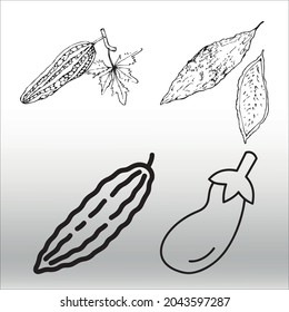 bitter foods clipart black and white