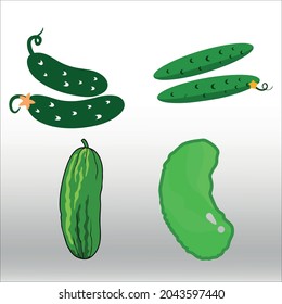conjunto de icono de amargo Gourd, línea aislada o logotipo símbolo de signo aislado vector, contorno y estilo de trazo Colección de ilustración vectorial de alta calidad,