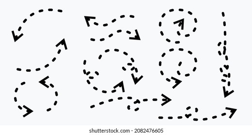 set of black arrow designs