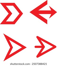 Conjunto de iconos de marca de flecha negra Vector