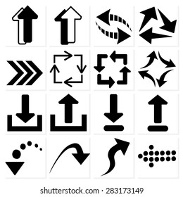 set of black arrows