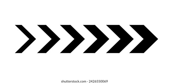 A set of black arrows for business plans, presentations and training on a white background. A collection of signs, symbols. Arrows indicating the direction of movement. Vector EPS 10.