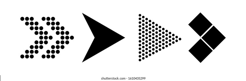 Set of black arrows. Arrows collection. Vector illustration.