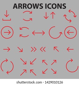 set of black arrows. eps
