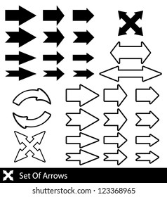 set of black arrows. eps8