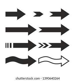 Set of black Arrows icon