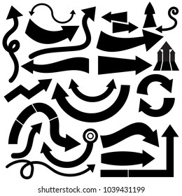 A set of black arrows on white background,eps10