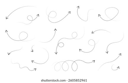Set of Black Arrows. Professional set of vector black arrows suitable for web and print design. Includes various types of arrows to enhance UI UX projects, visual signifiers or artistic graphics.