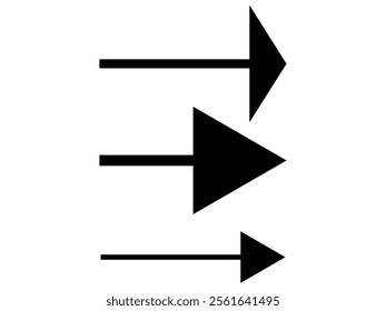 set of black arrows vector design