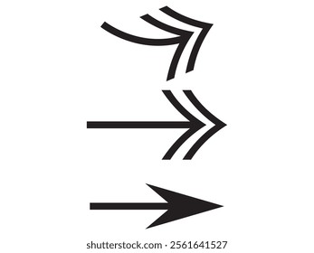 set of black arrows vector design