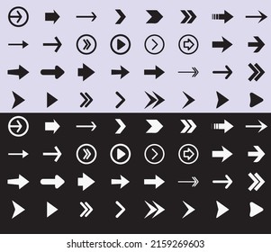 Set black arrows for web design, arrows vector icon, arrow icon, set of big black vector arrows, cursor, click, arrow icon pack