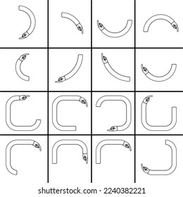 Establece flechas negras para el diseño web. Icono de vector flechas. Icono de flecha. Conjunto de grandes flechas vectoriales negras. Cursor, Pulse. Paquete de iconos de flecha 