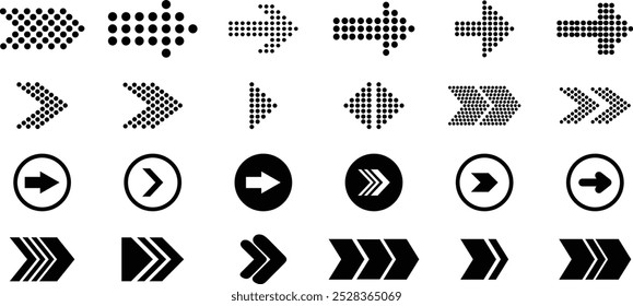 Set black arrows and web design. Click. set of vector arrows. collection different arrow signs. black arrows icons. arrows vector illustration collection.