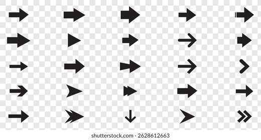 Set black arrows for web design. Arrows vector icon. Arrow icon. Set of big black vector arrows. Cursor, Click. Arrow icon, Arrow icon. Mega set of vector arrows eps 10