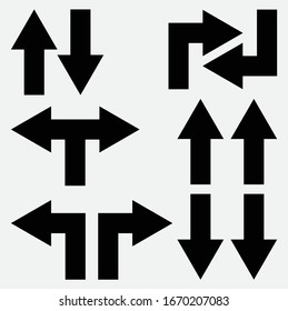 set of black arrows,vector illustration