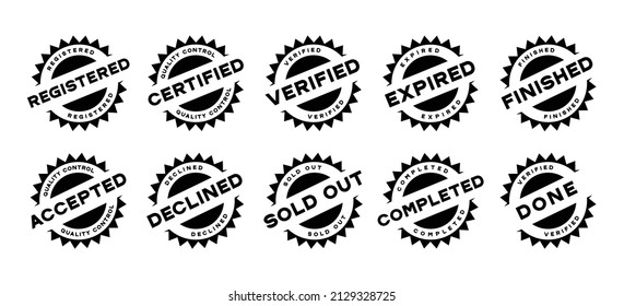 Set of black badge vector design