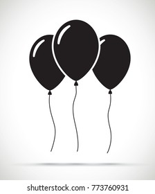 set of black balloon